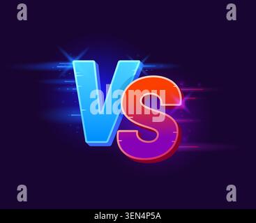 Vs showdown sign, fight battle versus symbol Stock Vector