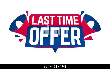 Last time sale, bargain deal offer countdown badge Stock Vector