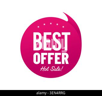 Best offer hot sale sticker round label Stock Vector