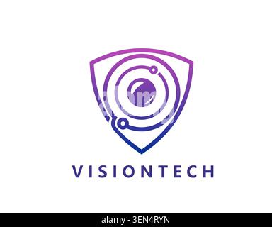 Computer artificial vision technology digital eye Stock Vector