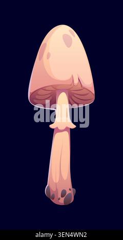 Cartoon Halloween enchanted mushroom toadstool Stock Vector