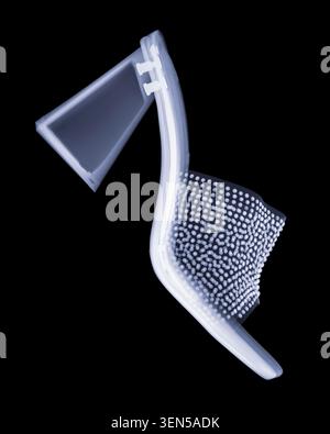 X-ray of a high-heeled slip on shoe. Stock Photo