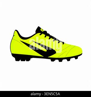 Neon Soccer cleats shoes vector icon illustration with editable stroke, adjustable stroke weight, customizable line weight, thin line stroke for sport Stock Vector