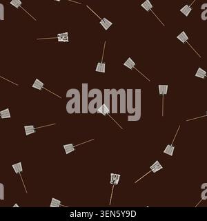 seamless pattern cold snow shovel cartoon. outdoors storm, ice clean, weather season cold snow shovel sign vector Stock Vector