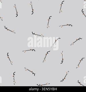 seamless pattern claw grabber tool cartoon. reacher reach, graphic long, symbol object claw grabber tool sign vector Stock Vector