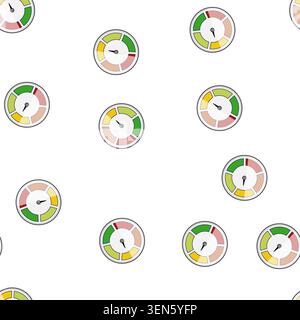 pattern cluster speedometer cartoon. calibration accuracy, sensor digital, analog reading cluster speedometer sign vector Stock Vector