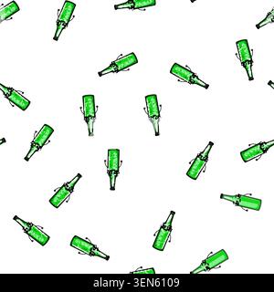 pattern cola soda bottle character cartoon. orange container, cold aluminum, beer pop cola soda bottle character sign vector Stock Vector