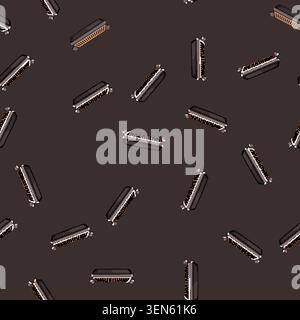 seamless pattern cooking electric grill cartoon. meal roast, appliance technology cooking electric grill sign vector Stock Vector
