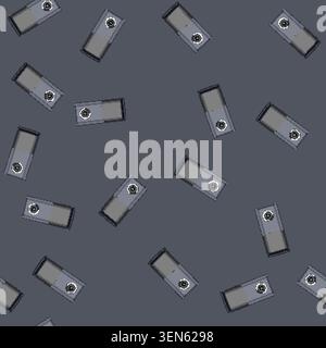 seamless pattern lens table web camera cartoon. equipment digital, technology photo lens table web camera sign vector Stock Vector