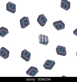 pattern vein biometric security device cartoon. scanner technology, access control, identification verification vein biometric security device sign. s Stock Vector