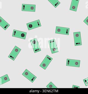 seamless pattern charging power bank wireless cartoon. compact efficient, usb qi, technology smartphone charging power bank wireless sign vector Stock Vector