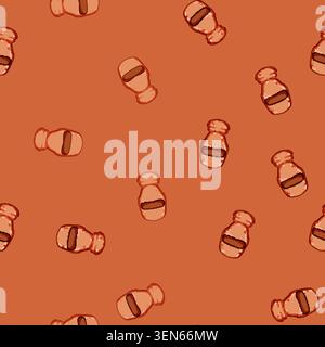 seamless pattern gear ski mask cartoon. cold warmth, outdoor sport, fashion style gear ski mask sign vector Stock Vector