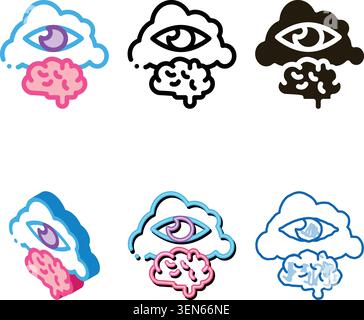 Self-Awareness Icon Vector. Outline Self-Awareness clean Sign. Isolated Contour Symbol Stock Vector