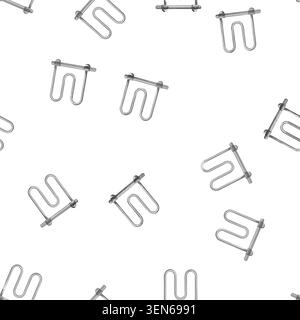 pattern rail towel bathroom cartoon. rail towel bathroom sign vector Stock Vector