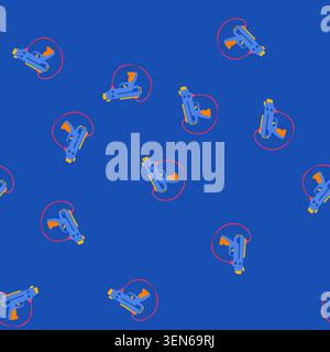 pattern play laser tag gun toy cartoon. fun kids, outdoor indoor, equipment rechargeable play laser tag gun toy sign. seamless vector illustration Stock Vector