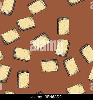 pattern jot notepad hand drawn. memo list, organize save, document record jot notepad vector sketch illustration Stock Vector