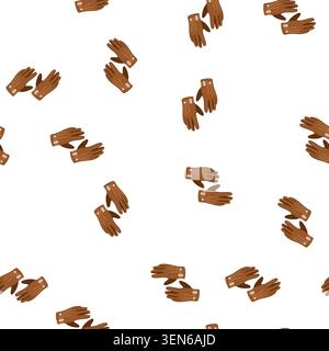 pattern water leather gloves cartoon. appliance cordless, steel fast, heat automatic water leather gloves sign. seamless symbol vector illustration Stock Vector