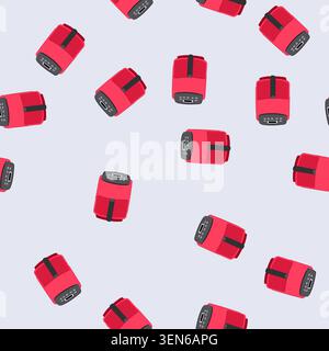 pattern kitchenware fryer cooking cartoon. air air, electric meal, basket black kitchenware fryer cooking sign. seamless vector illustration Stock Vector