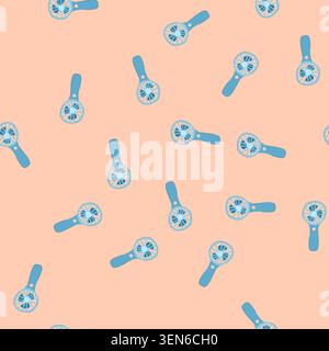 pattern mini hand electric fan cartoon. bladeless usb, held quiet, lightweight adjustable mini hand electric fan sign. seamless vector illustration Stock Vector
