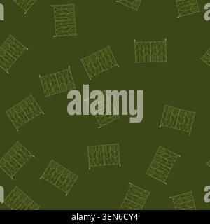 pattern green decorative iron gate illustration featuring an elegant arched pattern, symbolizing security, privacy, and entrance for architectural des Stock Vector