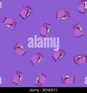 seamless pattern torn duct tape cartoon. torn duct tape sign vector Stock Vector
