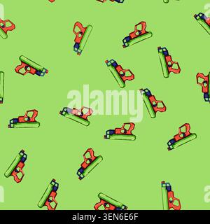 seamless pattern effect blaster gun cartoon. beam energy, futuristic alien, ray light effect blaster gun sign vector Stock Vector