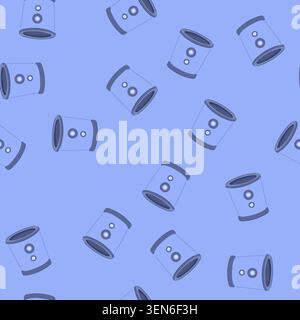 pattern hot fryer cooking cartoon. heat kitchenware, air air, electric meal hot fryer cooking sign. seamless vector illustration Stock Vector