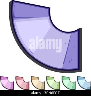 Abstract c shaped graphic illustrating a flexible screen technology, bending and adapting to form a dynamic, modern digital interface or device compon Stock Vector