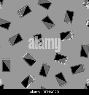 seamless pattern graphic pen display cartoon. device equipment, blank graphic pen display sign vector Stock Vector