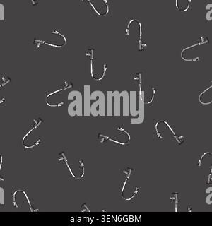 seamless pattern sink kitchen faucet cartoon. sink kitchen faucet sign vector Stock Vector