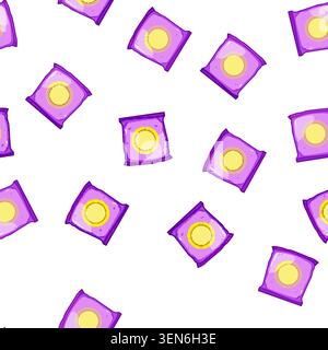 pattern lunchbox snack pack cartoon. grab and, go portion, kids adults lunchbox snack pack sign vector Stock Vector