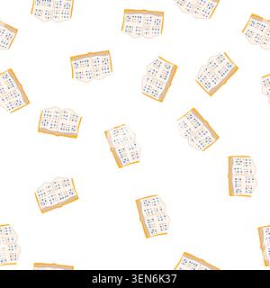 pattern reading braille textbook cartoon. blindness inclusion, embossing transcription, dot system reading braille textbook sign. seamless symbol vect Stock Vector