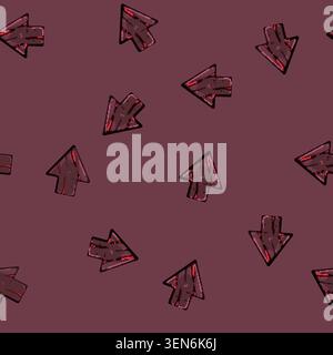 seamless pattern frame lava game button cartoon. ice player, bit texture, fantasy 8 frame lava game button sign vector Stock Vector