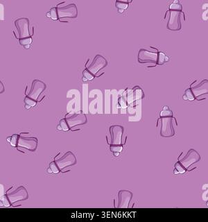 seamless pattern child sippy cup cartoon. child sippy cup sign vector Stock Vector