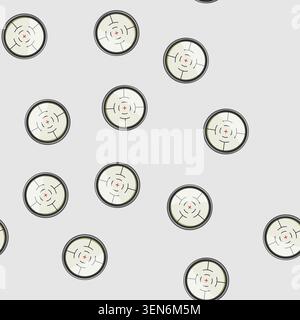 seamless pattern target scope sniper cartoon. sight crosshair, gun view, shot weapon target scope sniper sign vector Stock Vector