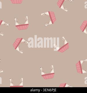 pattern mockup tent garden cartoon. canopy marquee, outdoor up, pop stand mockup tent garden sign. seamless vector illustration Stock Vector