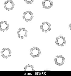 pattern substrate microchip frame cartoon. photolithography etching, doping packaging, interconnects die substrate microchip frame sign vector Stock Vector