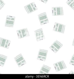 pattern calculator tax form cartoon. bill finance, payment invoice, bank business calculator tax form sign. seamless symbol vector illustration Stock Vector