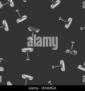 seamless pattern falling shower head cartoon. modern spray, object spa, liquid silver falling shower head sign vector Stock Vector