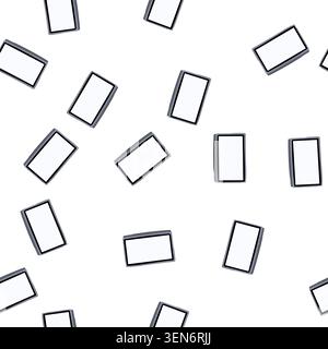 pattern projector interactive smartboard cartoon. display modern, wall education, information kiosk projector interactive smartboard sign. seamless sy Stock Vector