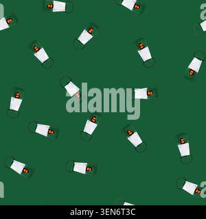 seamless pattern forest lantern camp lamp cartoon. forest lantern camp lamp sign vector Stock Vector