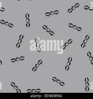 seamless pattern mavic quadcopter cartoon. learning sky, print package, dji uav mavic quadcopter sign vector Stock Vector
