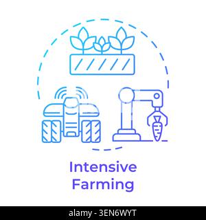 Intensive blue gradient concept icon Stock Vector
