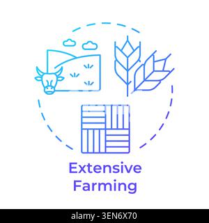 Extensive blue gradient concept icon Stock Vector