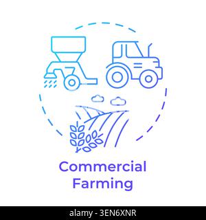 Commercial blue gradient concept icon Stock Vector