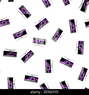pattern led curved screen cartoon. monitor stage, show light, curve party led curved screen sign vector Stock Vector