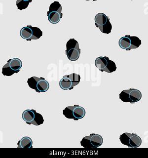 seamless pattern magnetic car charger wireless cartoon. compatible smartphone, inductive accessory, device technology magnetic car charger wireless si Stock Vector