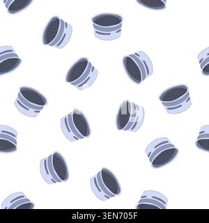 pattern reduce faucet aerator cartoon. kitchen bathroom, eco friendly, conservation environment reduce faucet aerator sign. seamless symbol vector ill Stock Vector
