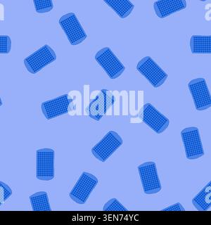pattern plastic ice cube tray cartoon. frozen food, kitchen liquid plastic ice cube tray sign. seamless vector illustration Stock Vector