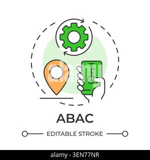 ABAC multi color concept icon Stock Vector